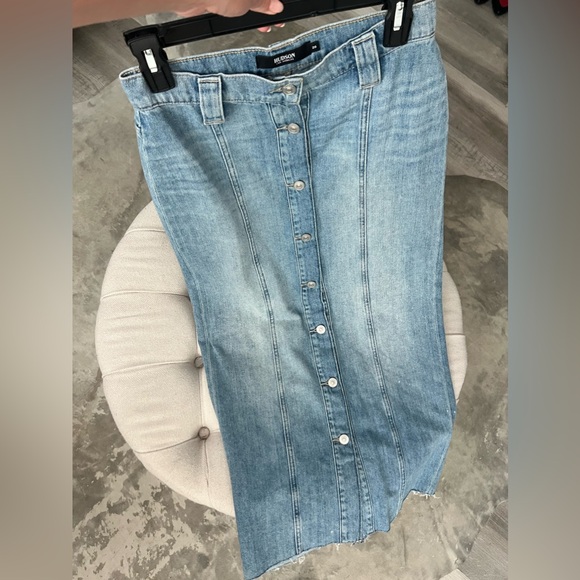 HUDSON Button-Front Denim Pencil Skirt SIZE 26 - Picture 5 of 11